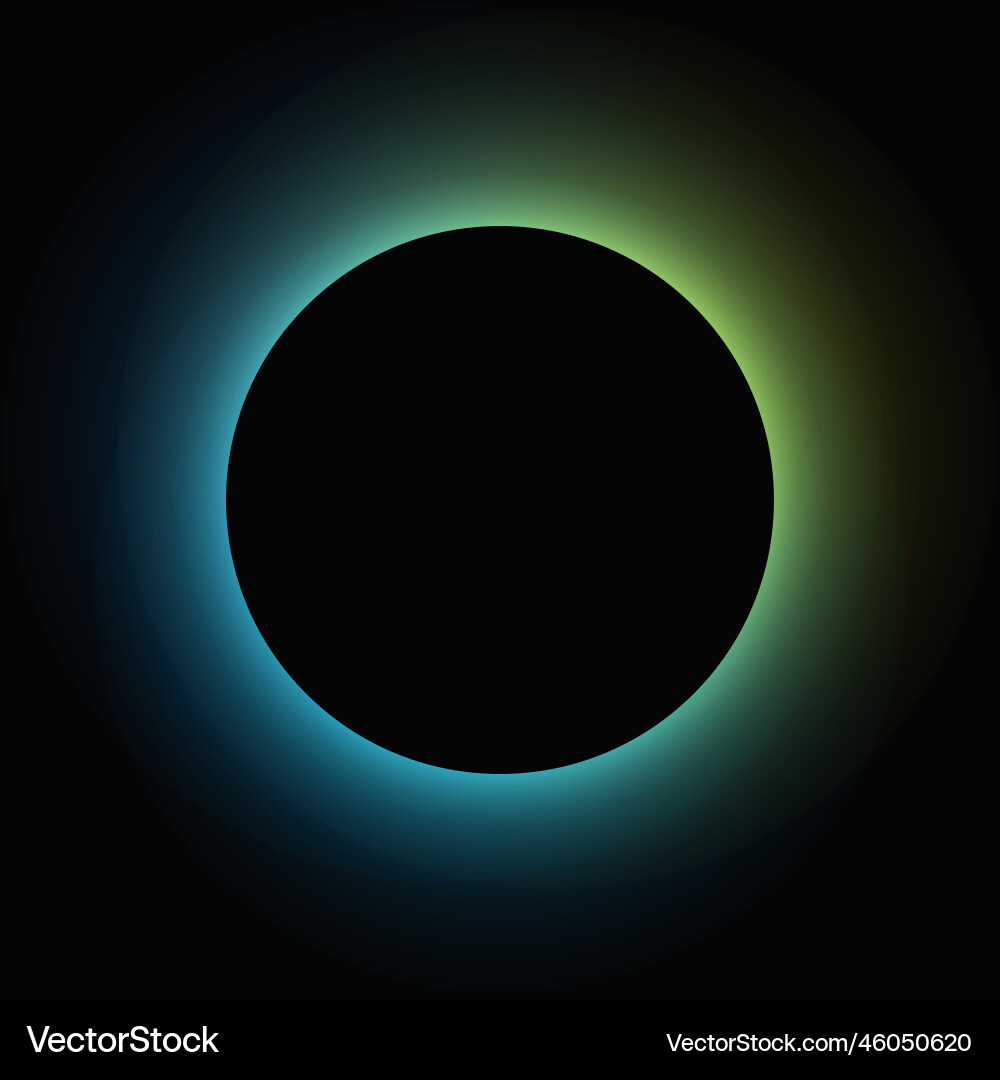 Circle illuminate light frame with color gradient Vector Image