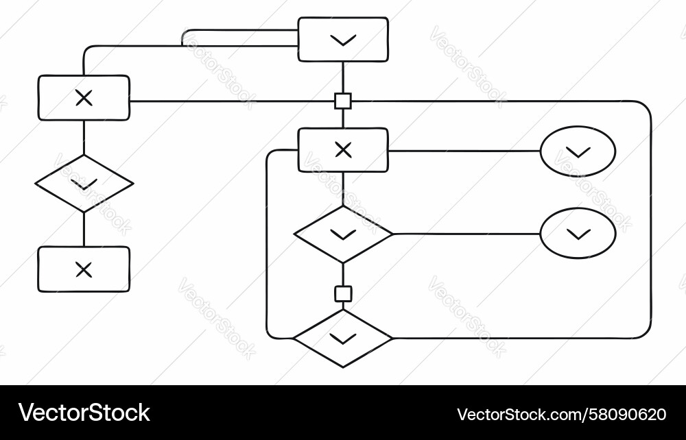 Conditional Flowchart Diagram Vector Image