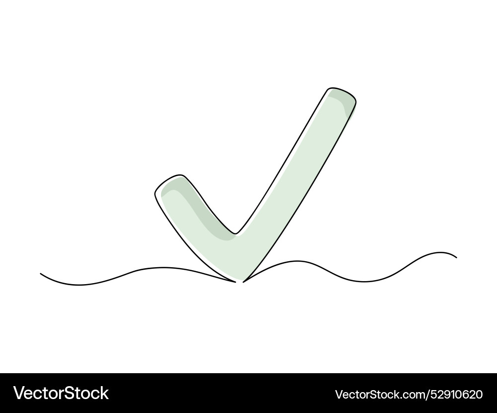 Continuous one line drawing checklist icon Continuous one line drawing checklist icon vector image