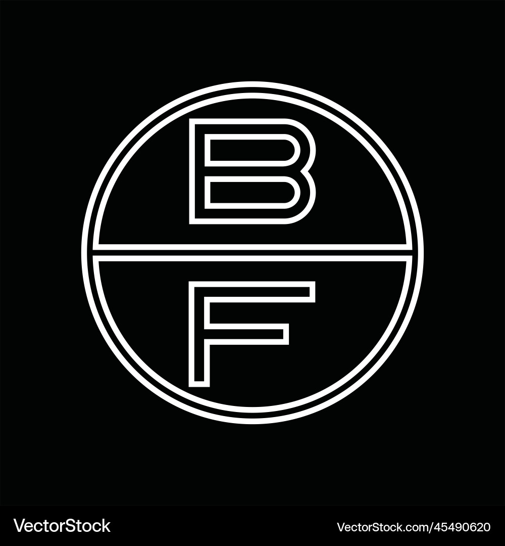 Fb logo monogram abstract inside circle stripe Fb logo monogram abstract inside circle stripe Vector Image