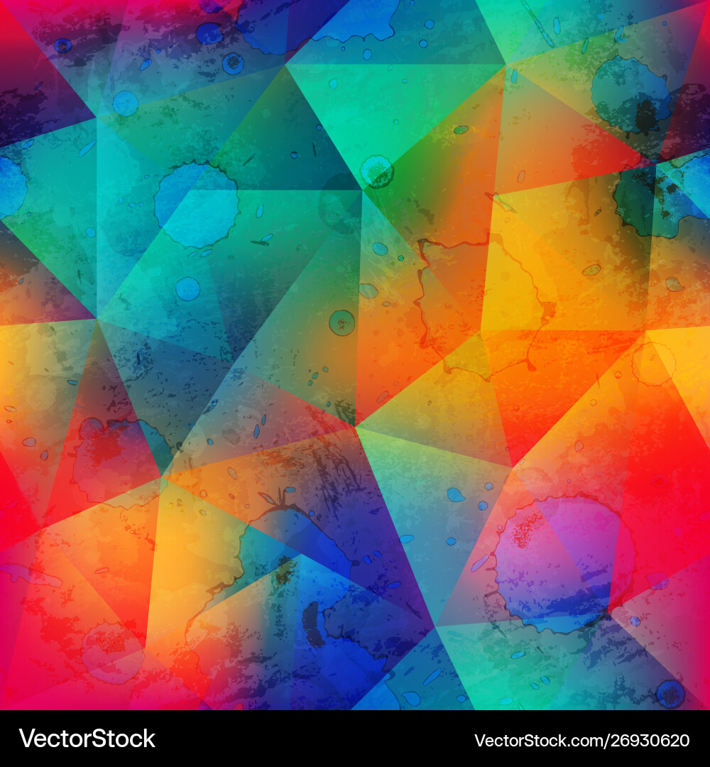 Grunge Triangle Pattern - Spot Effect vector image