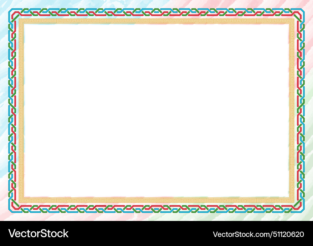 Horizontal frame and border with azerbaijan Horizontal frame and border with azerbaijan vector image
