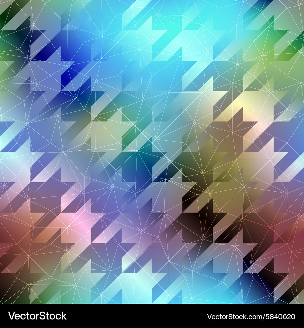 Houndstooth pattern on abstract blurred background vector image