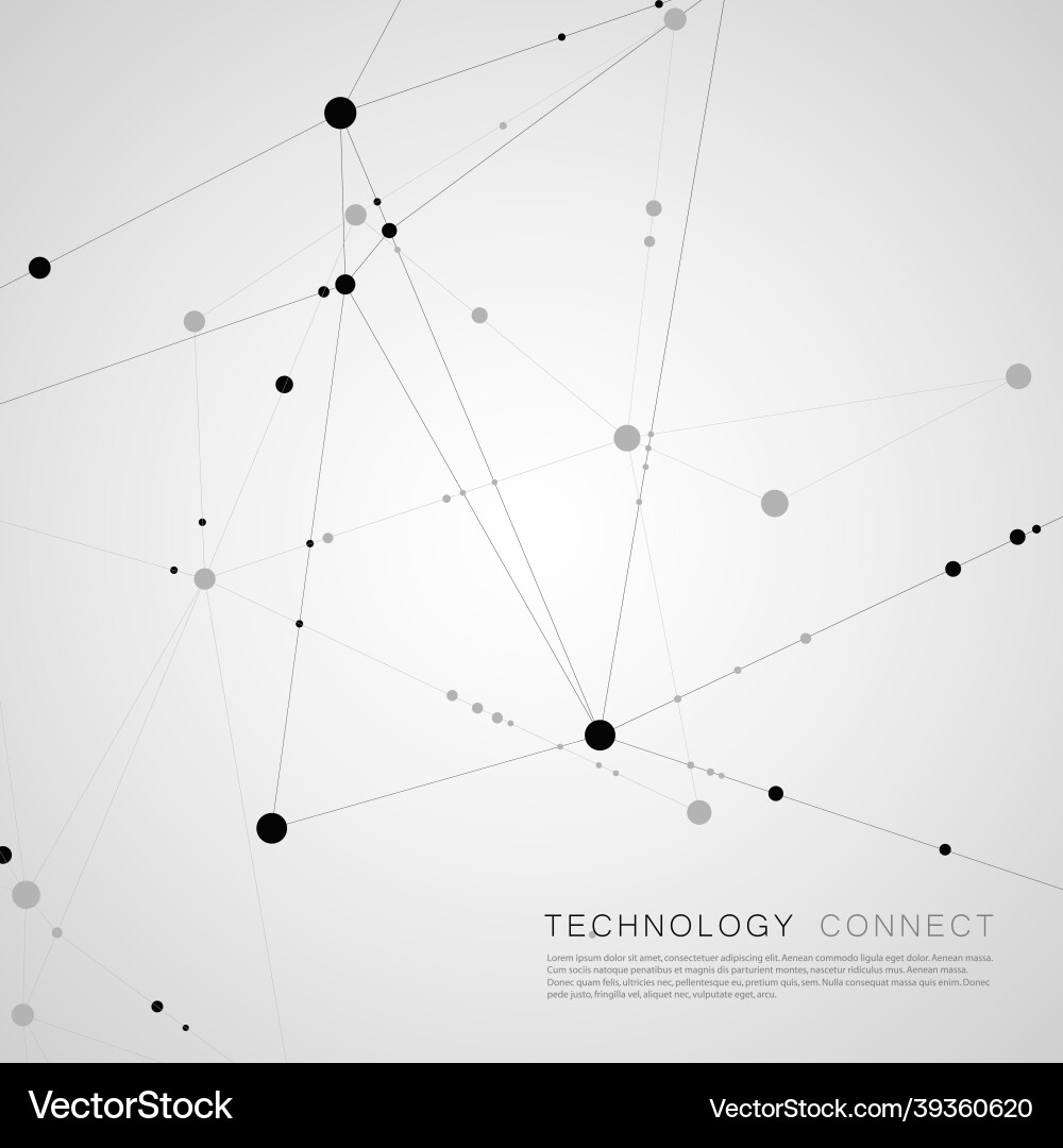 Polygonal pattern of connected black lines Polygonal pattern of connected black lines vector image