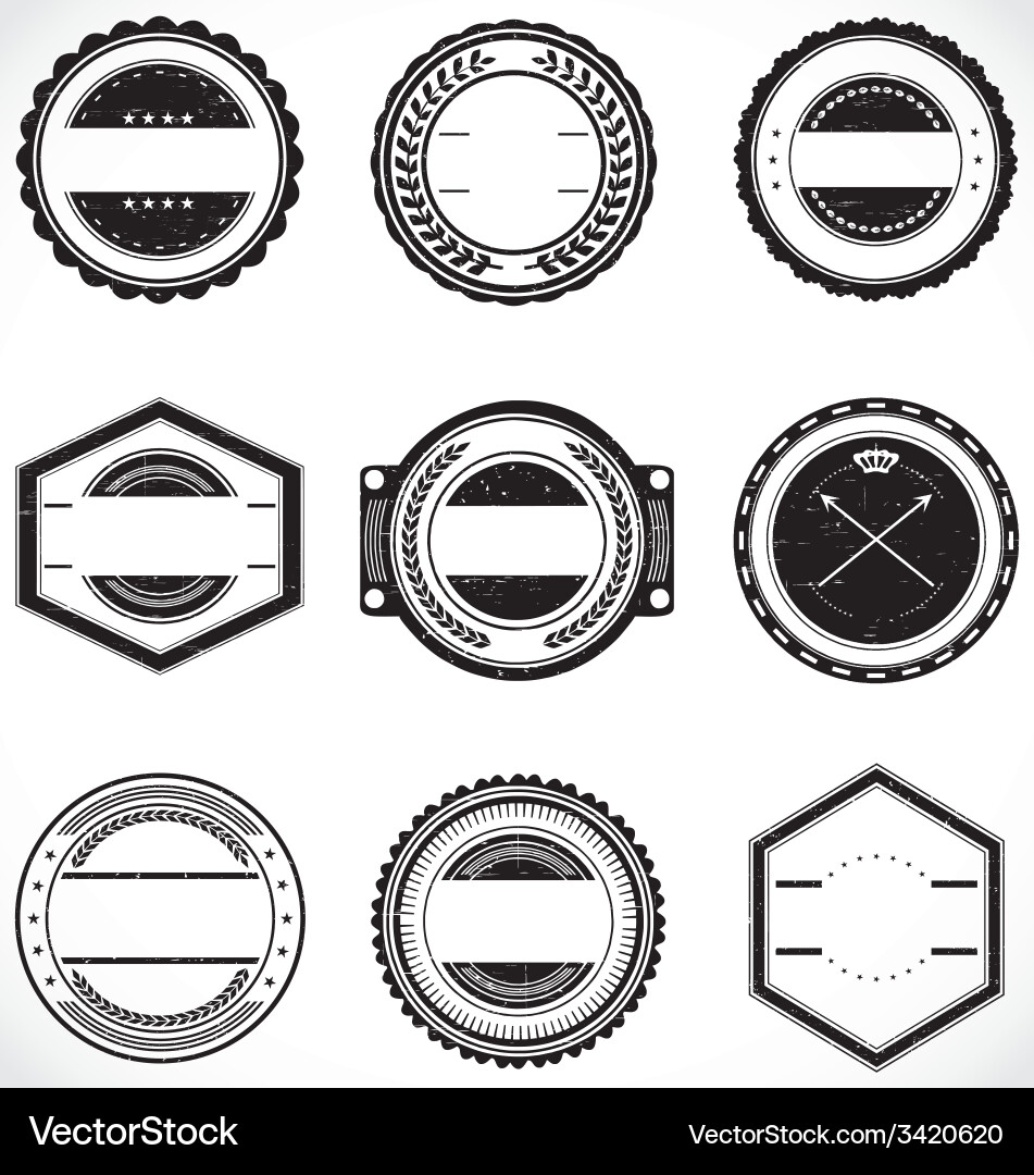 Retro Label Designs Vector Image