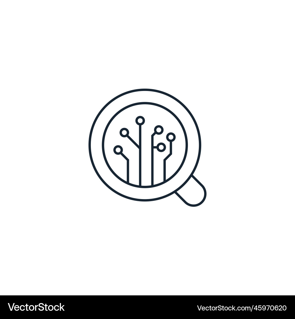 Semantic analysis creative icon from artificial vector image