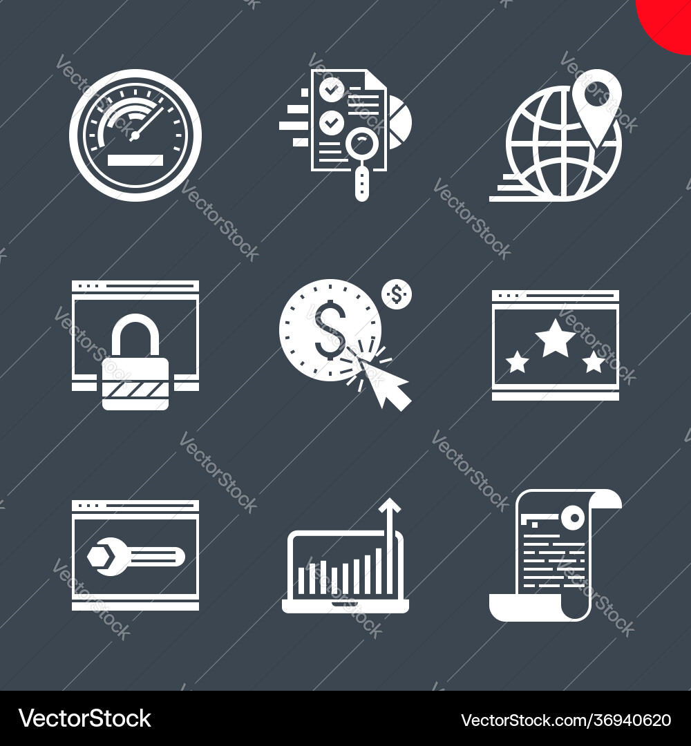 Seo and web opimization Seo and web opimization vector image
