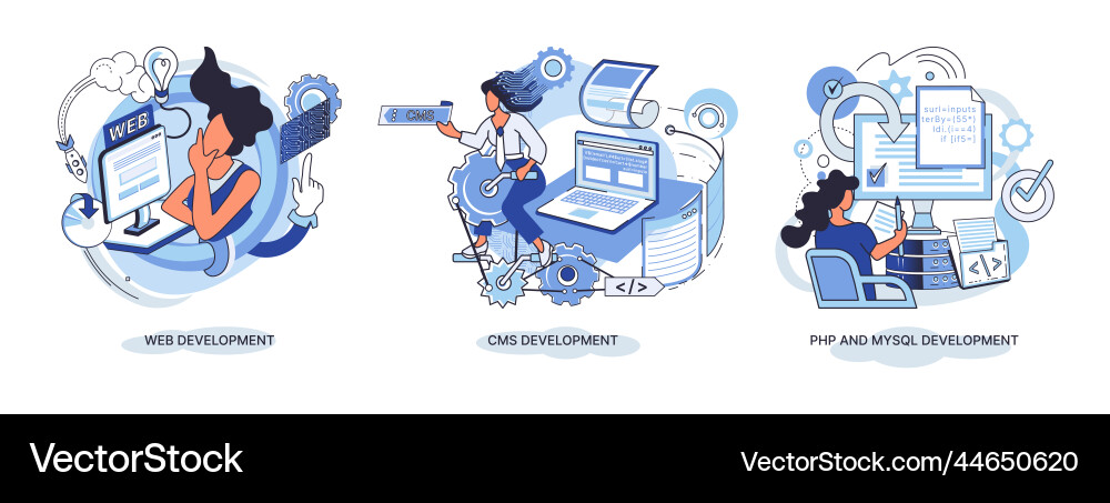 Website architecture concepts web development Website architecture concepts web development vector image