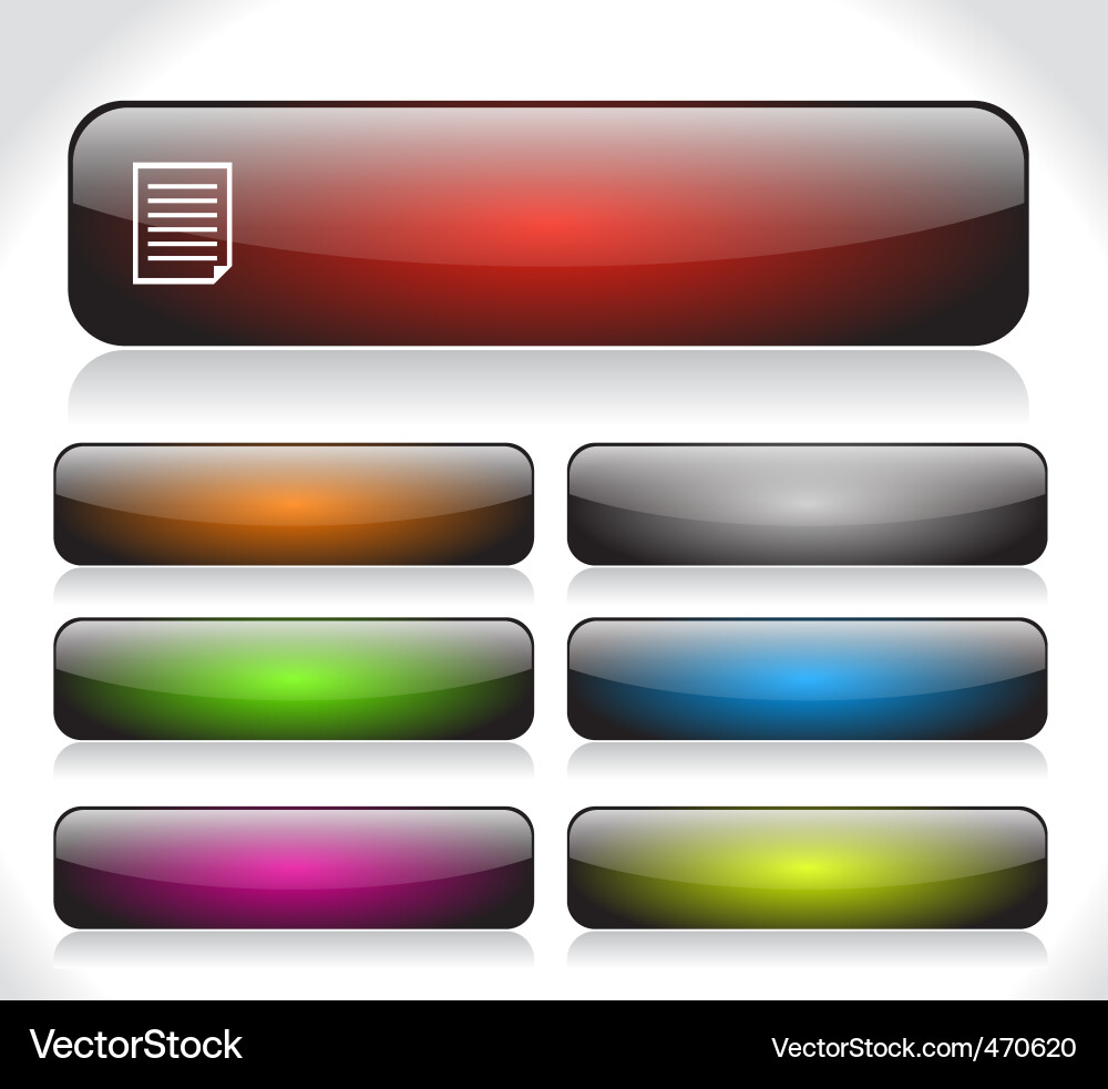 Website Button Icons - Modern Style vector image