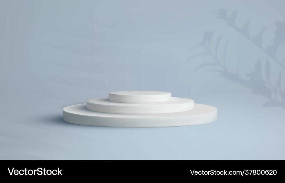 Weißes Podium auf blauem Pastell Hintergrund leer Weißes Podium auf blauem Pastell Hintergrund leer vektorbild