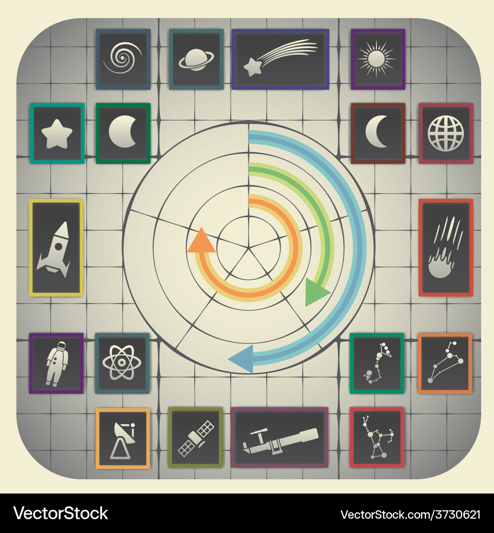 16 infographic elements with graph background vector image