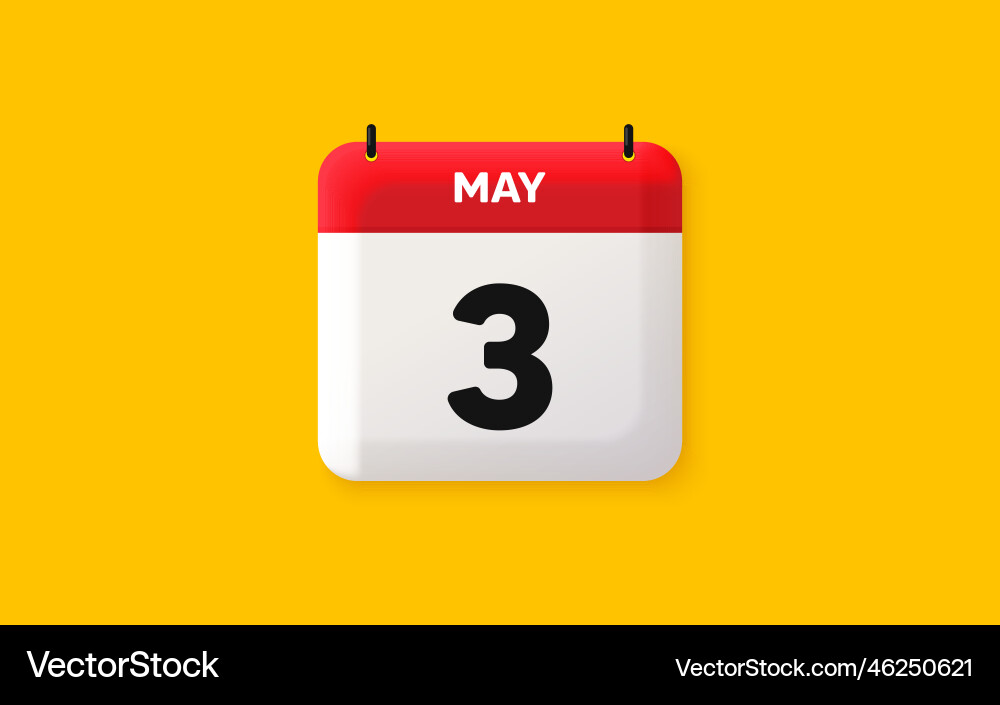 3rd day of the month icon event schedule date vector image