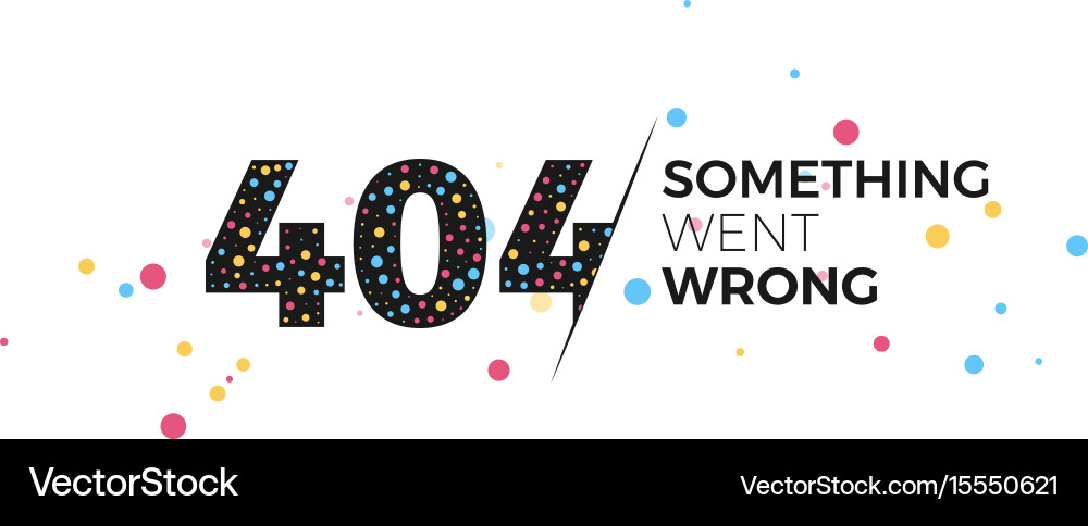 404 error page Vector Image
