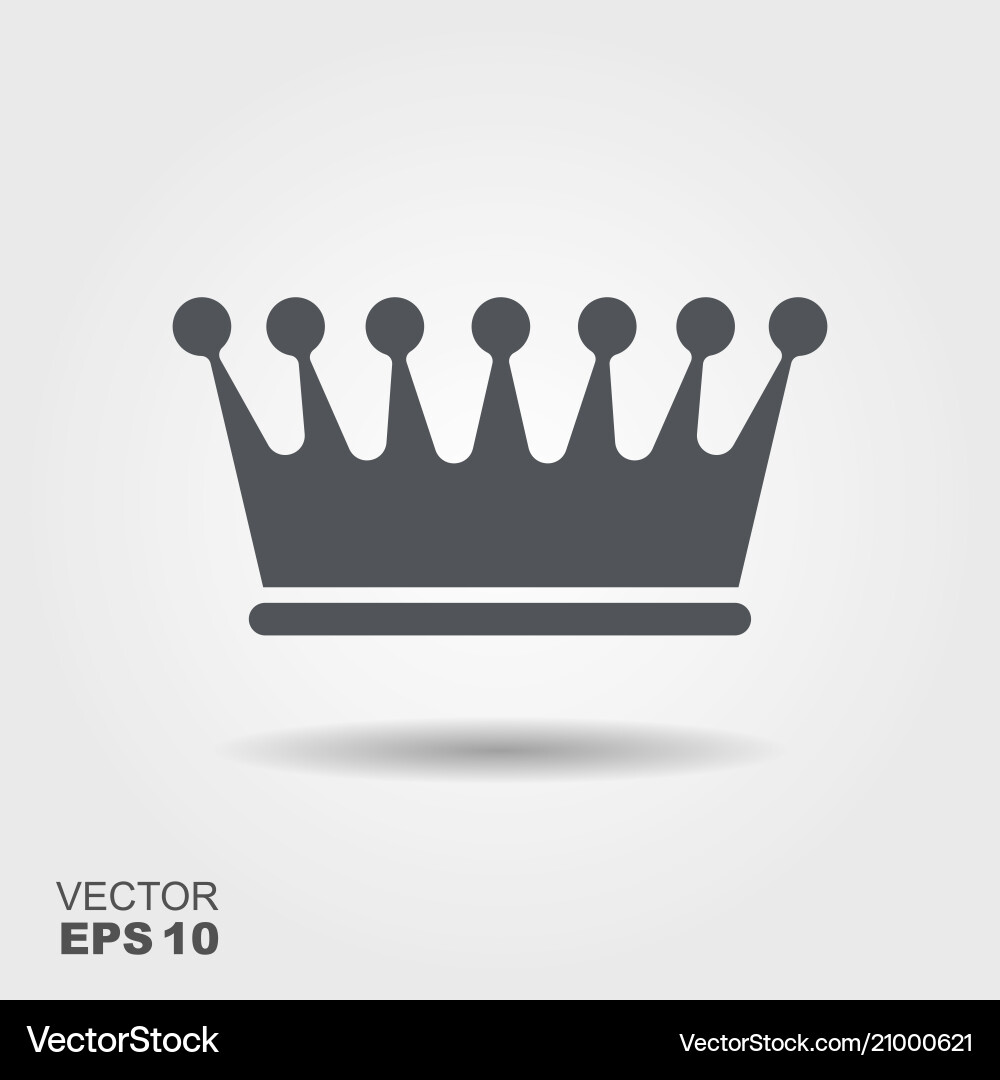 A crown in flat design style A crown in flat design style vector image
