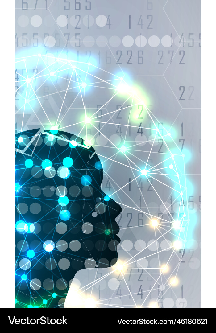 Artificial intelligence technology web background Artificial intelligence technology web background vector image