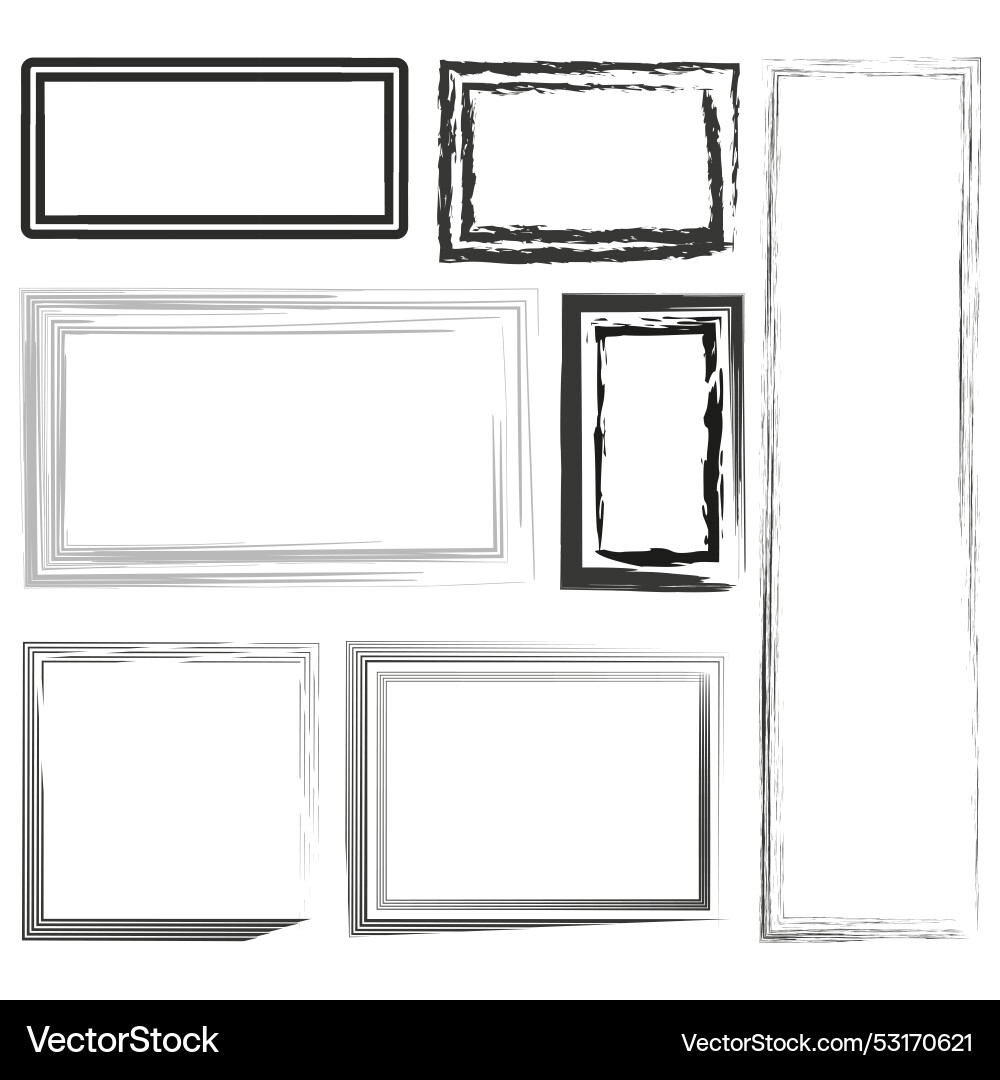 Assorted frame collection picture borders set Assorted frame collection picture borders set vector image
