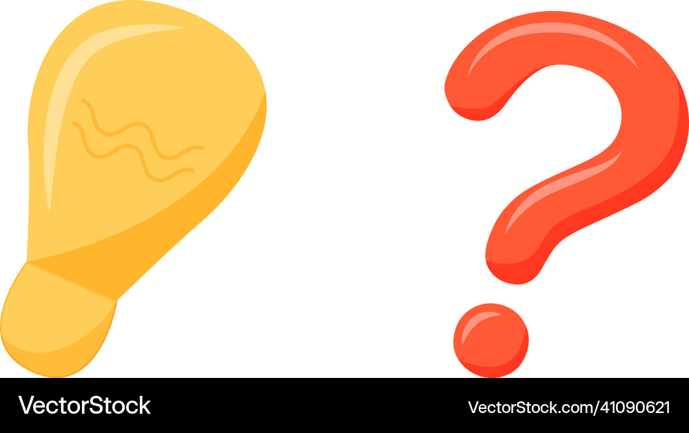 Brainstorming flat color object set vector image
