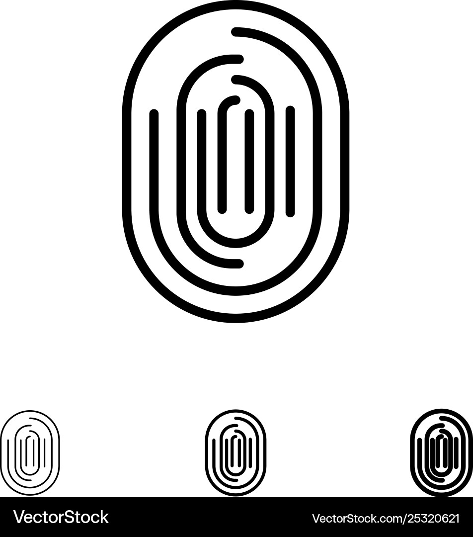 Fingerprint identity recognition scan scanner Vector Image