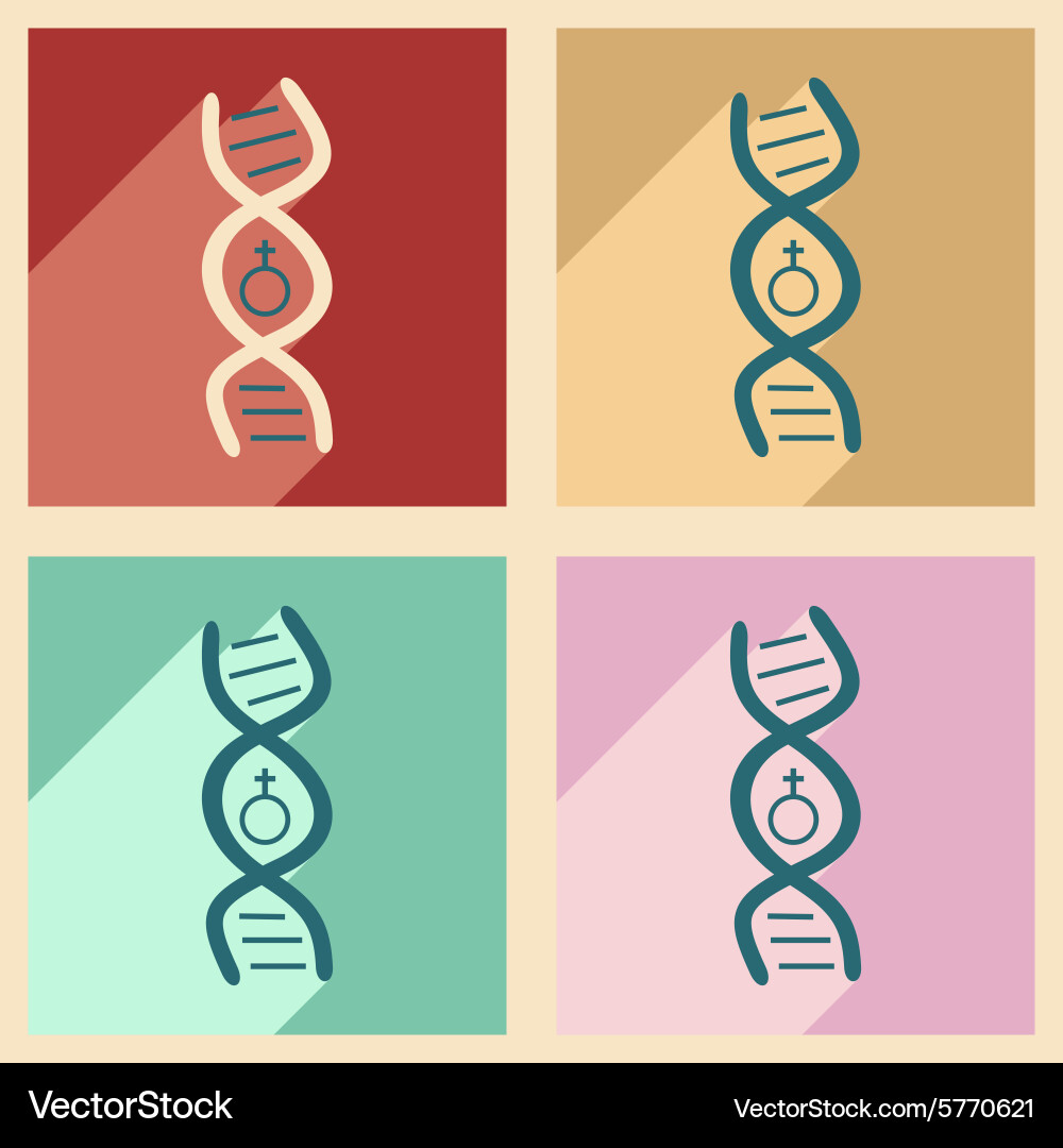 Flat with shadow concept and mobile application vector image
