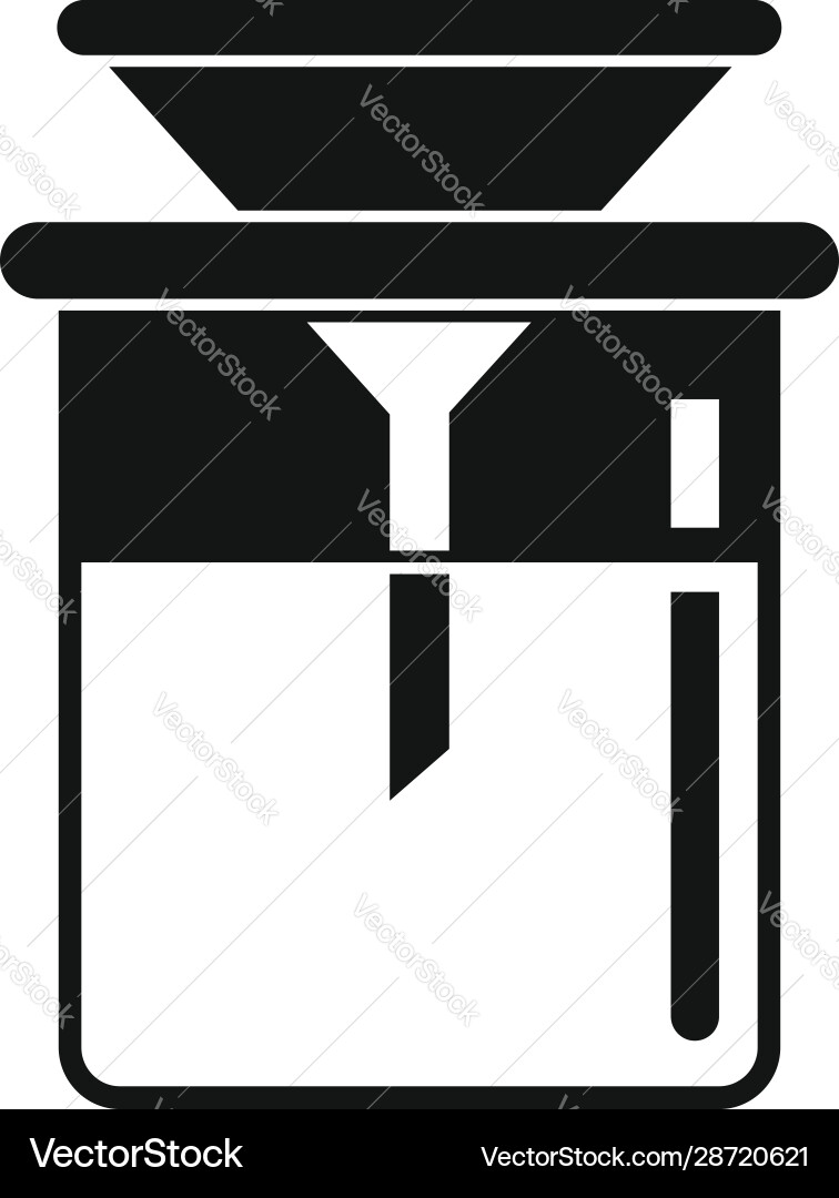 Funnel flask icon simple style Vector Image
