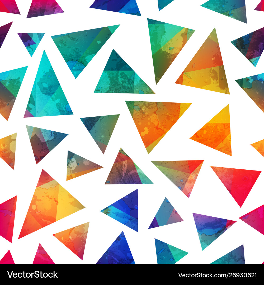 Geometric Grunge Triangle Pattern vector image