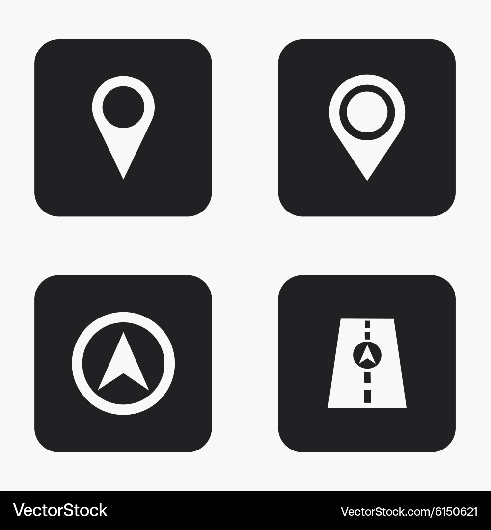 Moderne Kartenzeiger-Symbole Set vektorbild