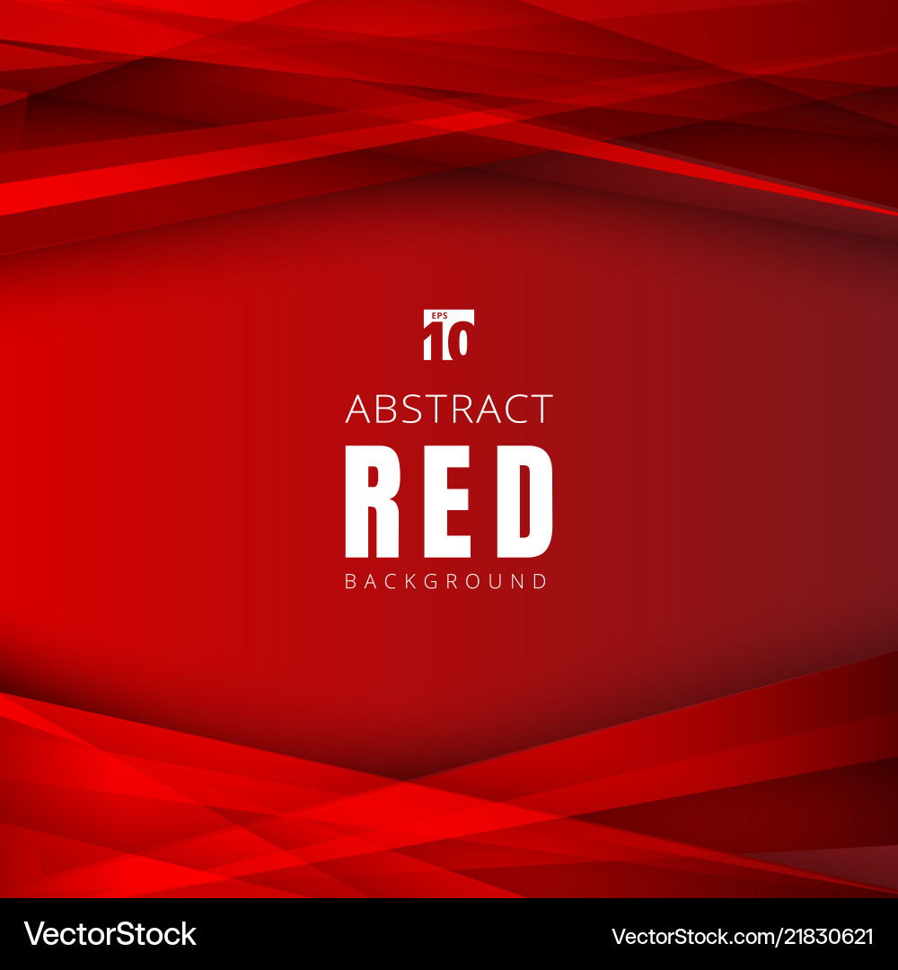 Overlapping Red Triangle Background vector image
