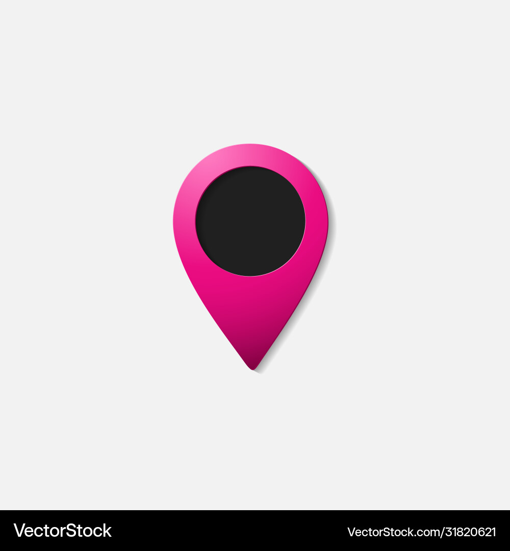 Realistic color pointer icon Vector Image