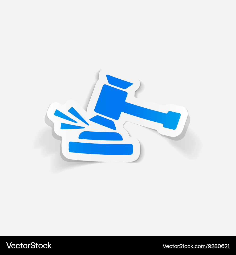 Realistic design element gavel Vector Image