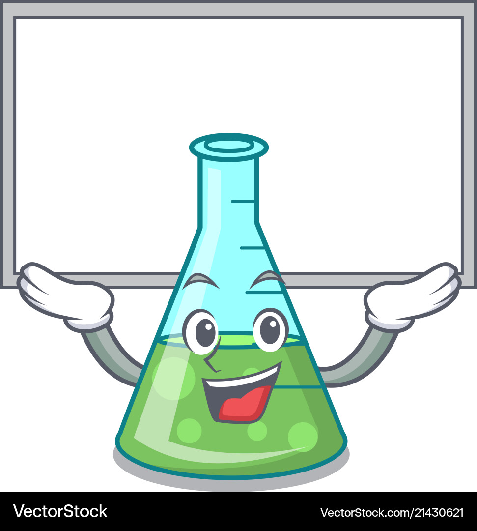 Science Beaker Character Vector Image
