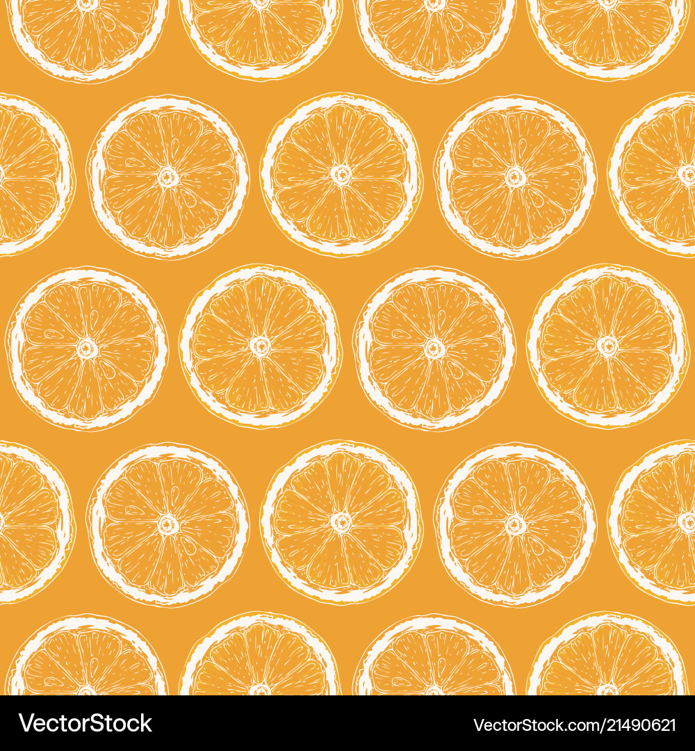 Seamless pattern with orange slices Seamless pattern with orange slices vector image