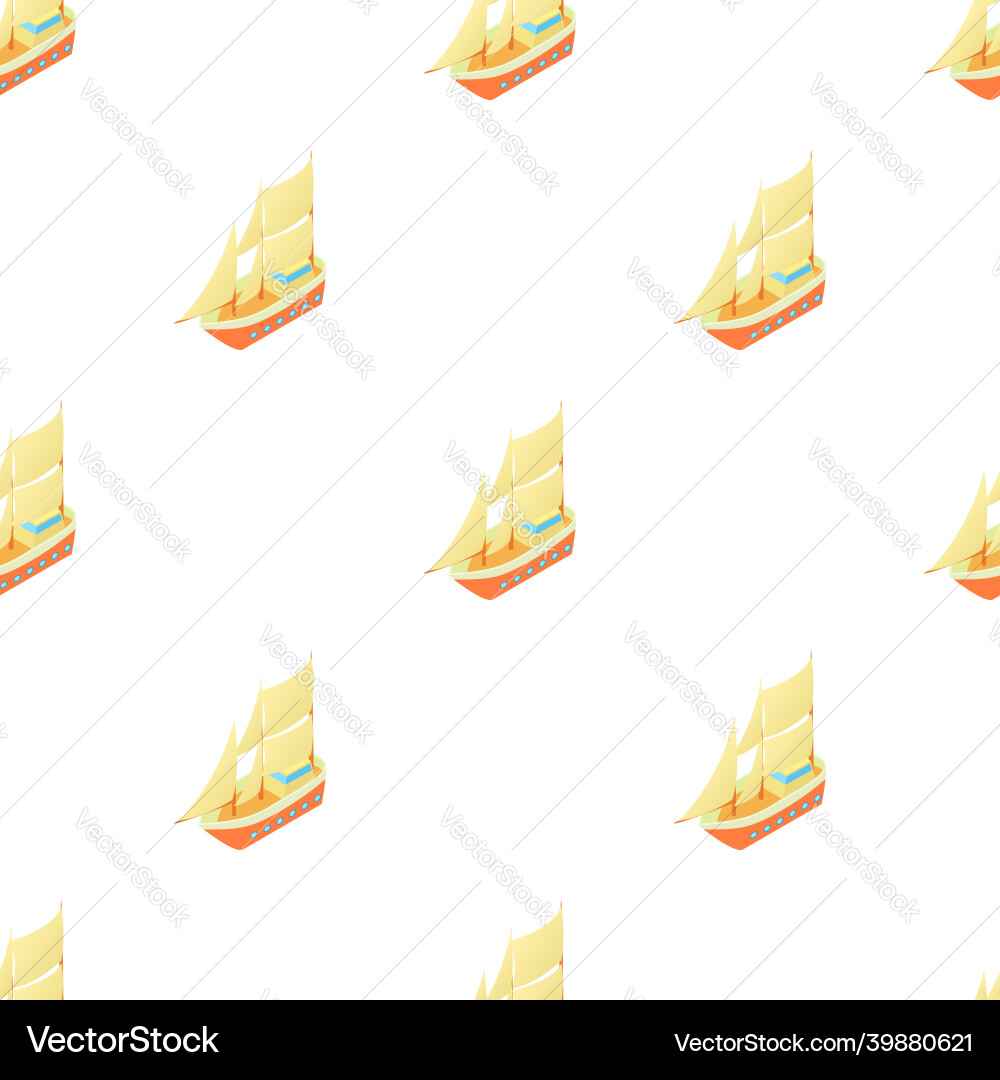 Ship with many sails pattern seamless Ship with many sails pattern seamless Vector Image