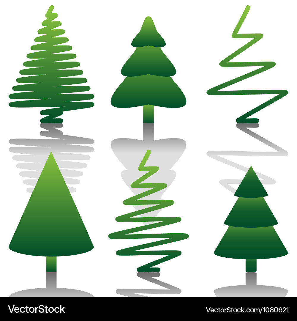 Tree Symbol Collection Royalty Free Vector Image