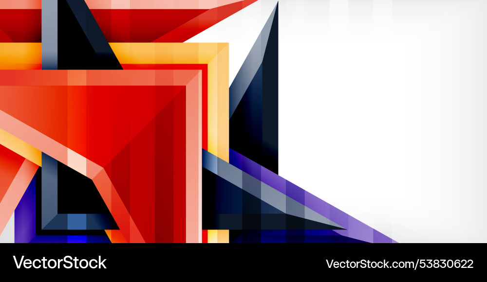 Abstract background color triangles and arrows Vector Image