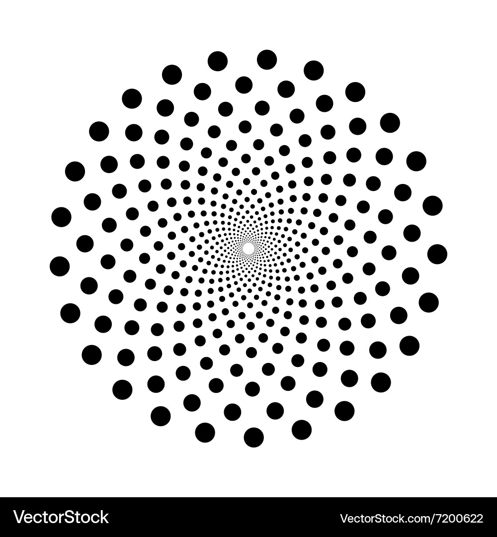 Abstract dotted shape design element vector image