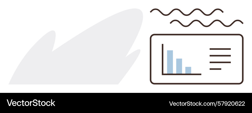 Bar graph analysis with abstract shapes Bar graph analysis with abstract shapes Vector Image