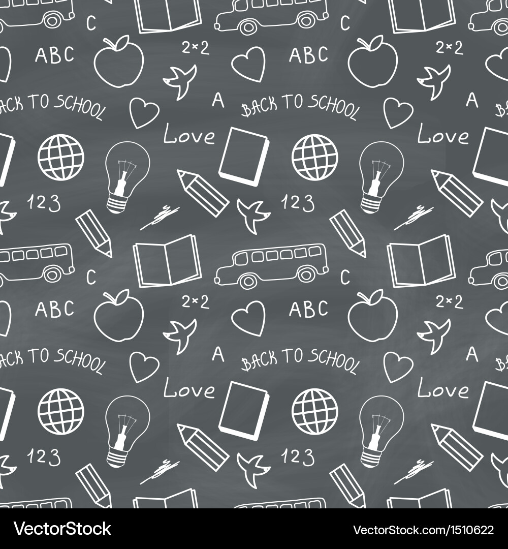 Chalkboard School Pattern vector image
