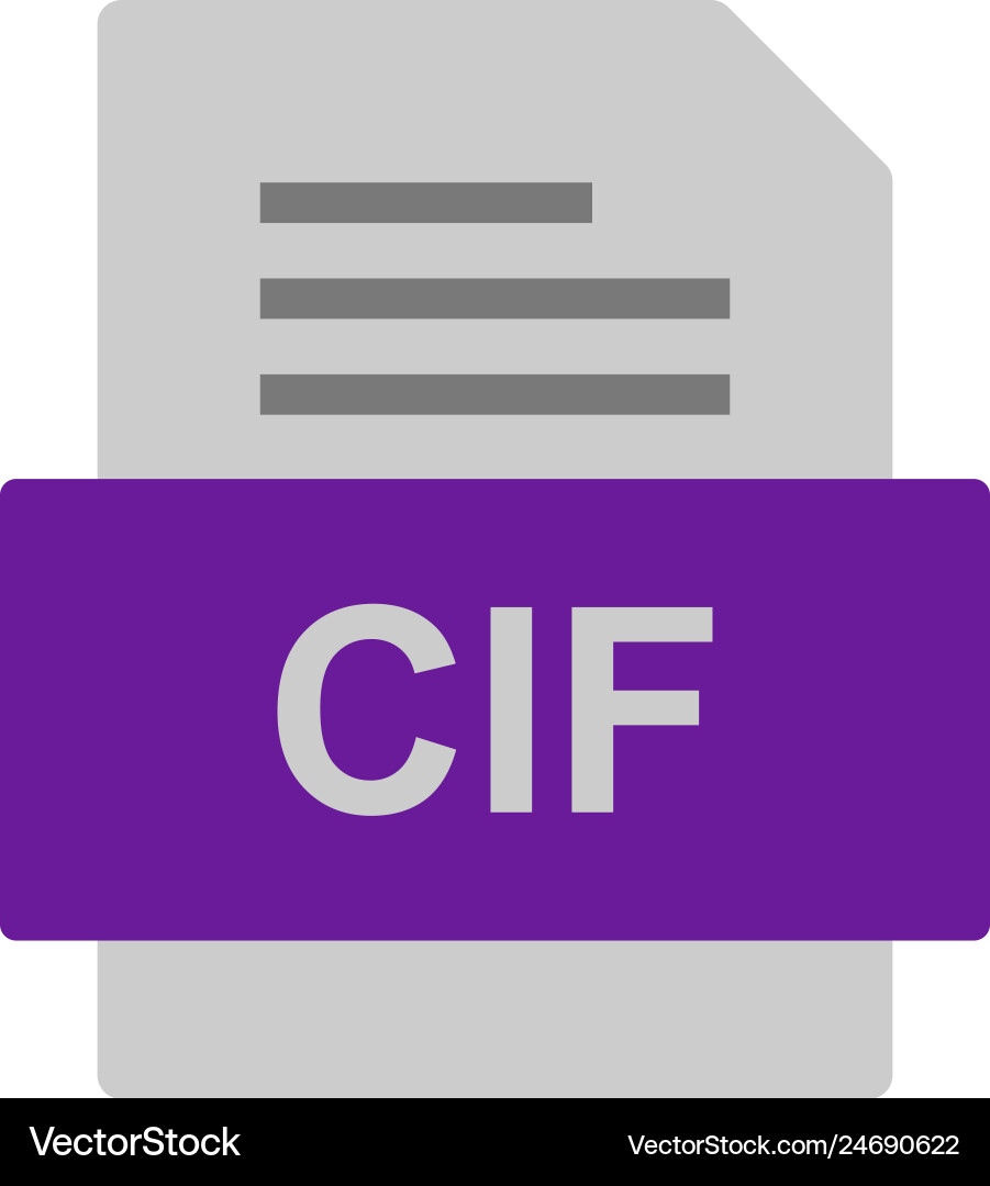 Cif file document icon vector image