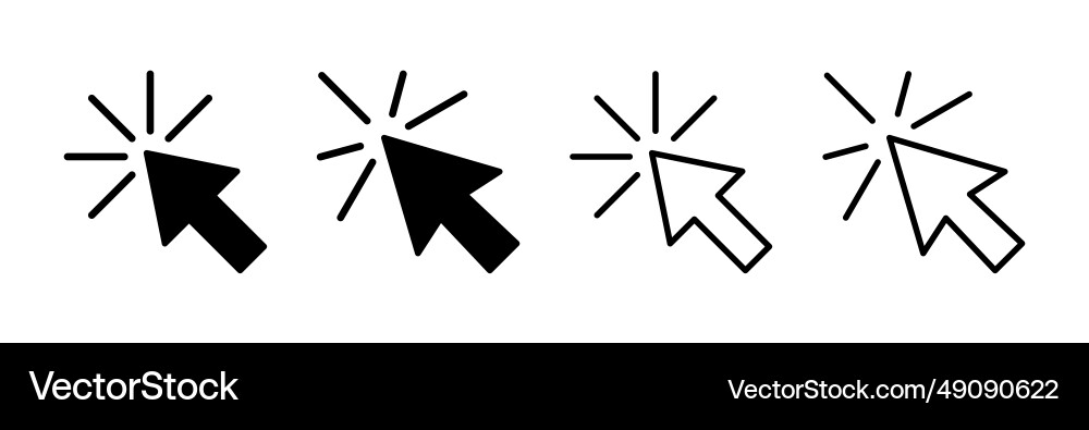 Click icon cursor pointer sign Click icon cursor pointer sign vector image