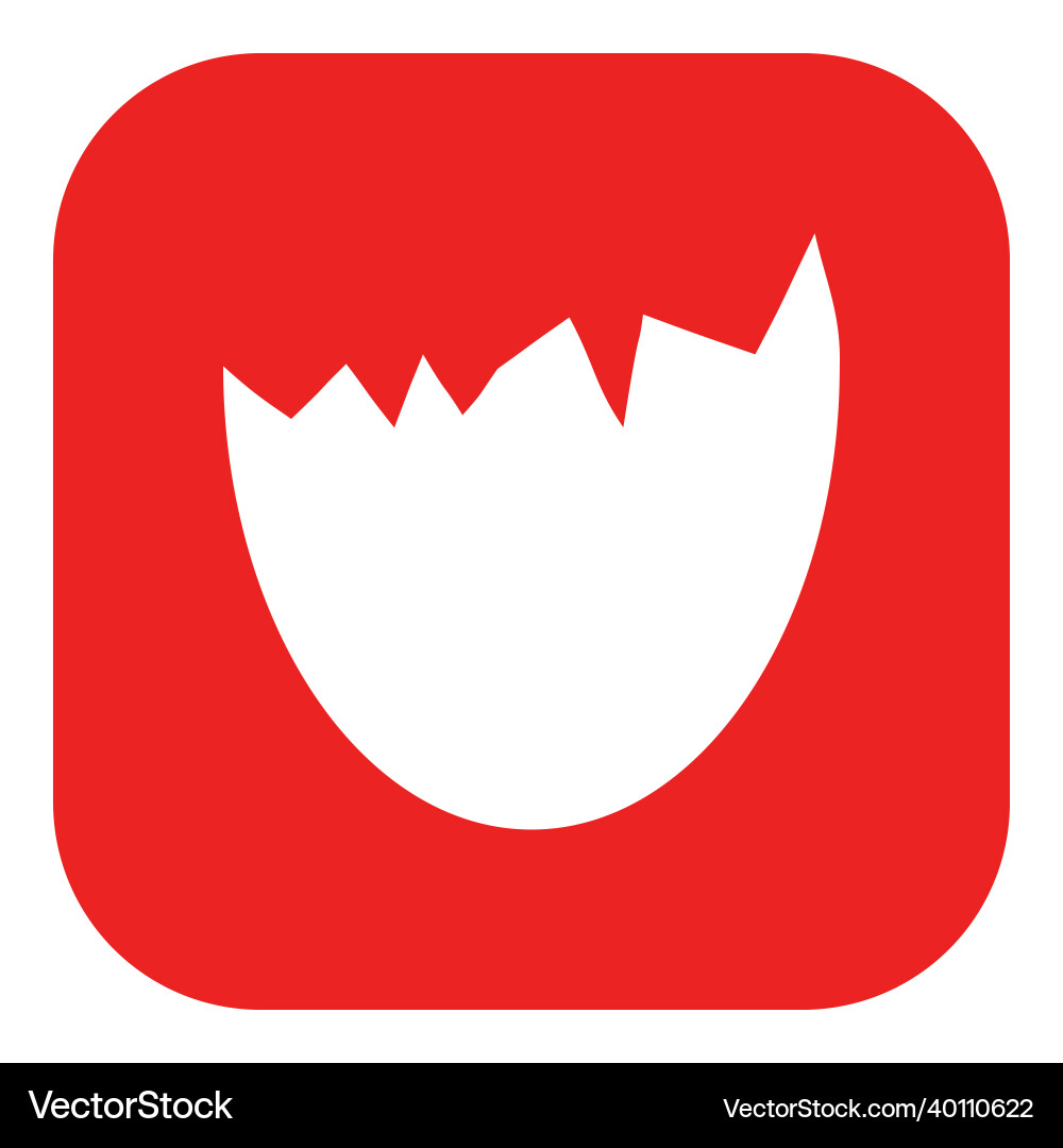 Egg shell and app icon vector image