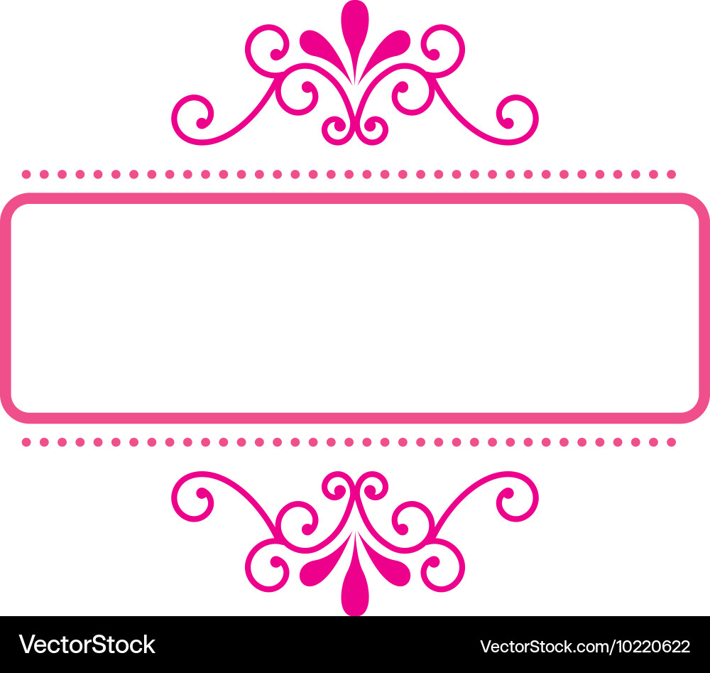 Frame with ribbon isolated icon design Vector Image