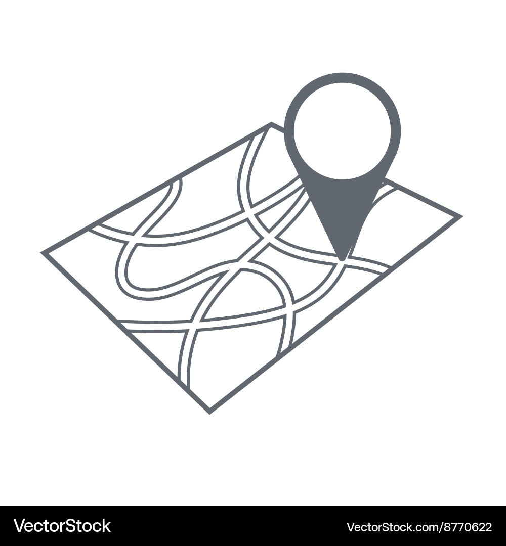 Map pointer icon vector image