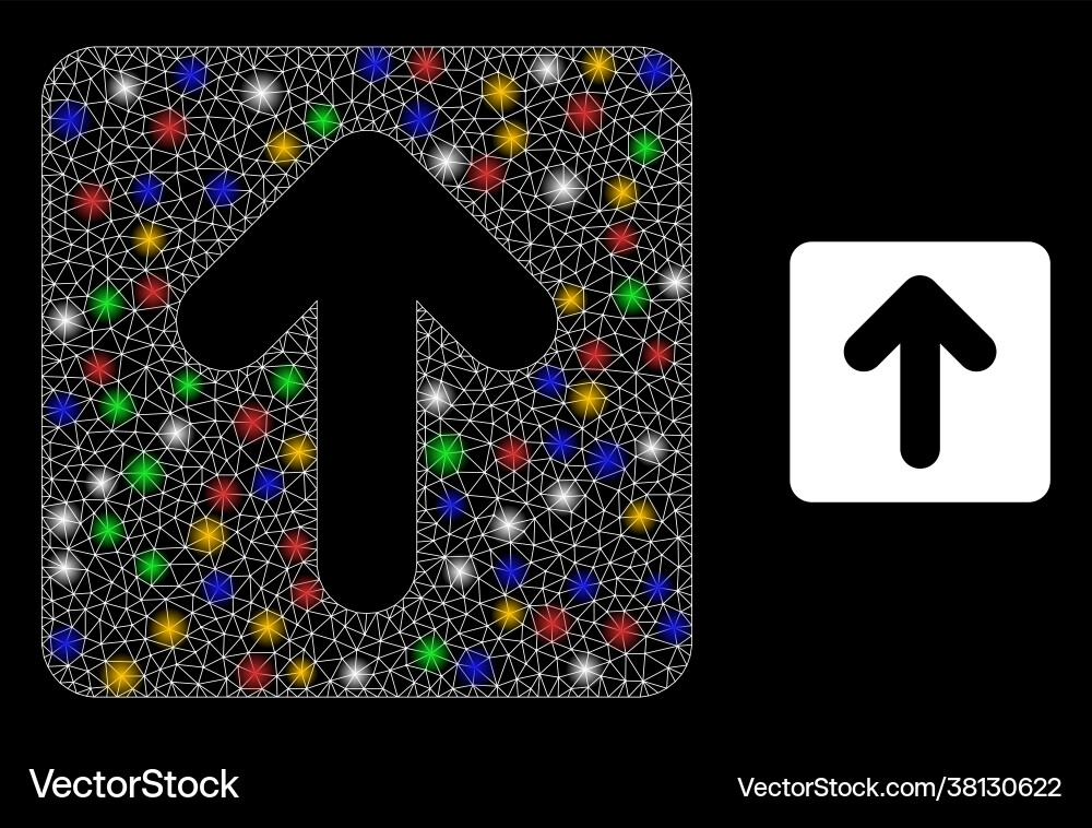 Mesh up cursor glare icon with multi colored Mesh up cursor glare icon with multi colored vector image
