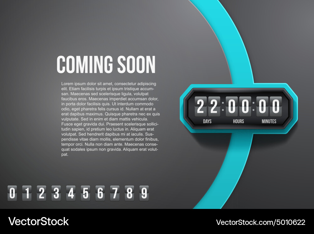 Modern Countdown & Timer Background vector image