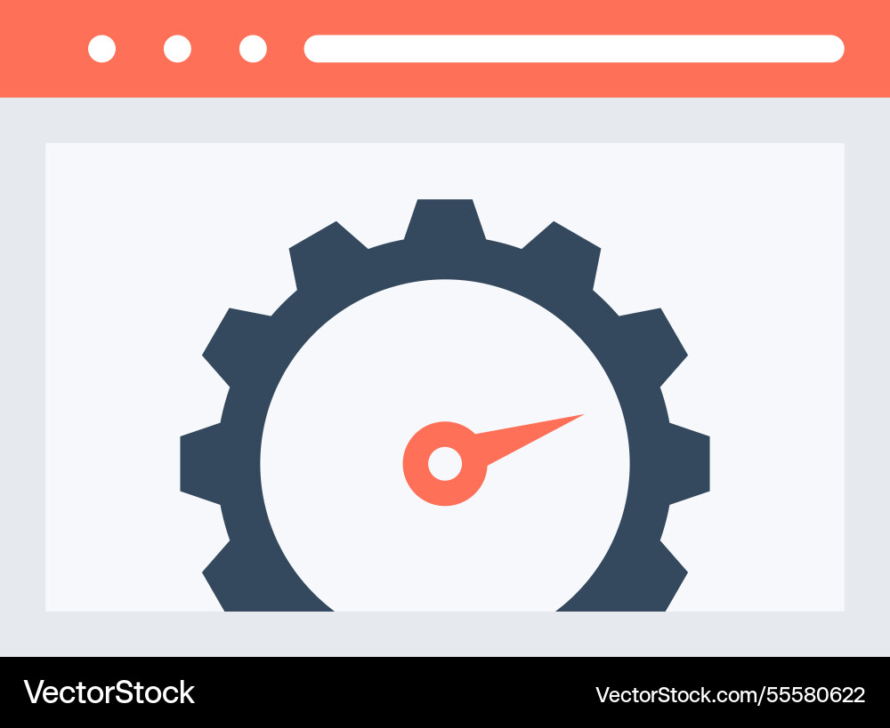 Page optimization flat web icon Page optimization flat web icon Vector Image