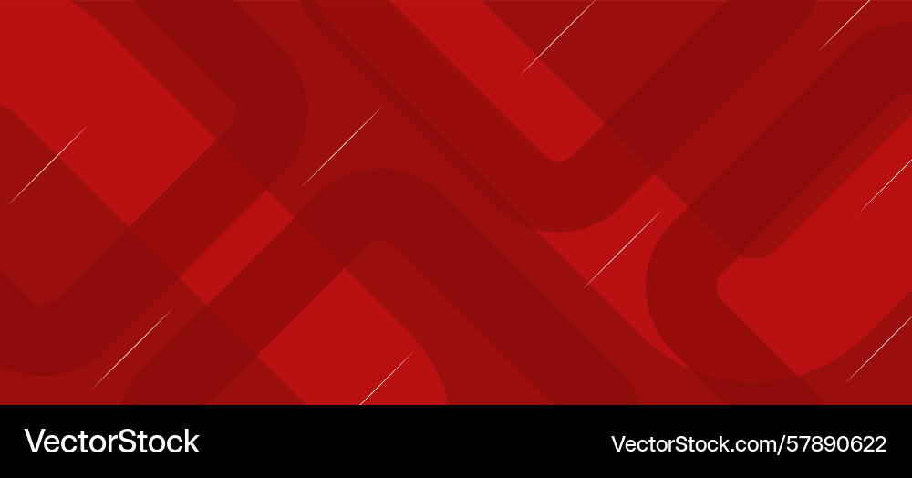 Red abstract background with glowing geometric Vector Image