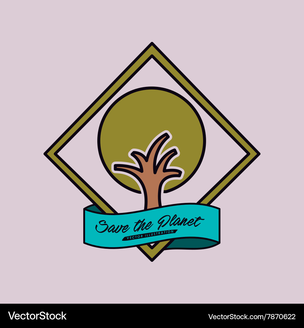 Save the planet design Vector Image