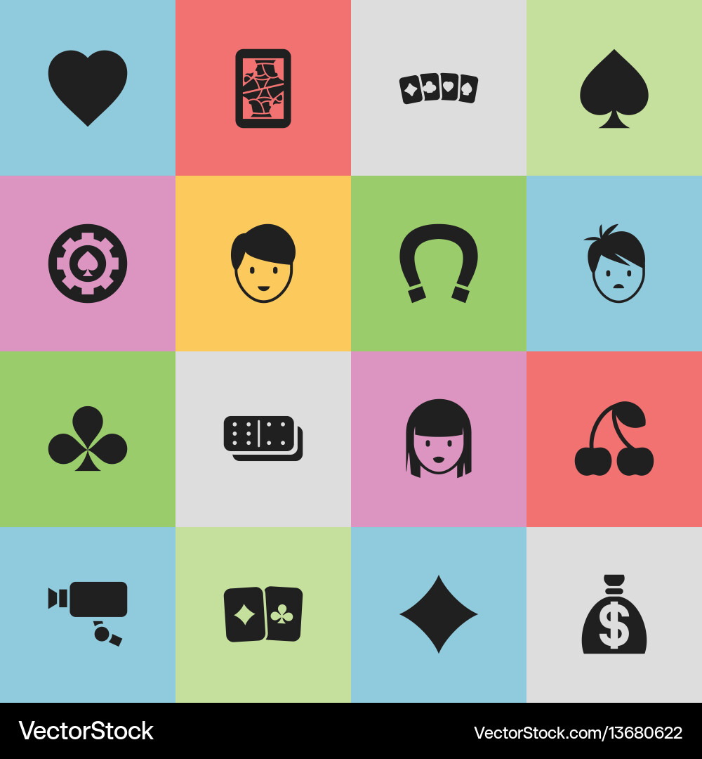 Set of 16 editable game icons includes symbols Set of 16 editable game icons includes symbols vector image
