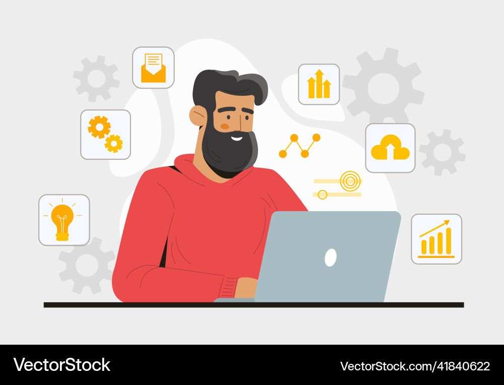Software Developer Coding vector image