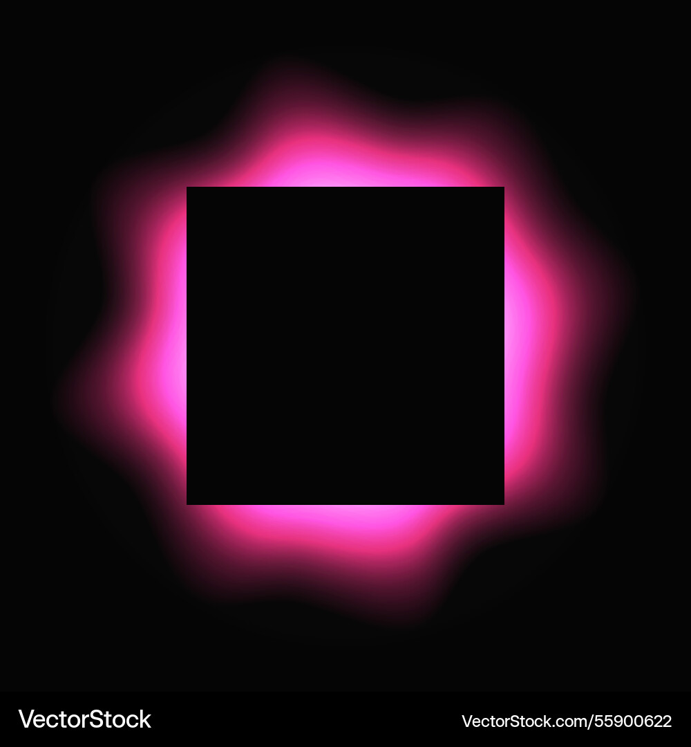 Square illuminate light frame with color gradient vector image